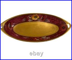 Antique 1910s Pickard Floral Gold Gilded Hand Painted Bavaria Porcelain Tray EUC Antique 1910s Pickard Floral Gold Gilded Hand Painted Bavaria Porcelain Tray EUC