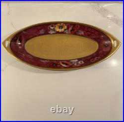 Antique 1910s Pickard Floral Gold Gilded Hand Painted Bavaria Porcelain Tray EUC Antique 1910s Pickard Floral Gold Gilded Hand Painted Bavaria Porcelain Tray EUC