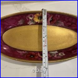 Antique 1910s Pickard Floral Gold Gilded Hand Painted Bavaria Porcelain Tray EUC Antique 1910s Pickard Floral Gold Gilded Hand Painted Bavaria Porcelain Tray EUC