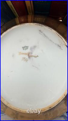 Antique 1914 Haviland France Pearl Crist Signed Hand-Decorated Gold Grape Teapot