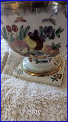Antique 19th C. Chinese ExportFamille Rose Porcelain Soup Tureen Lidded Gold Gilt