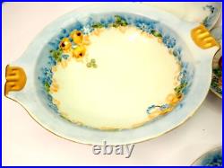 Antique 50 Piece Asst Bone China Plates Cups Hand-Painted by Merryman 1920s