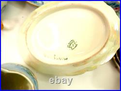 Antique 50 Piece Asst Bone China Plates Cups Hand-Painted by Merryman 1920s