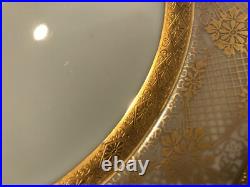 Antique Bavaria Tirschenreuth porcelain Gold Gilt Dinner Plates 10 5/8 dia Antique Bavaria Tirschenreuth porcelain Gold Gilt Dinner Plates 10 5/8 dia