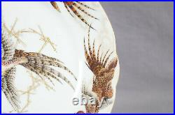 Antique Chinese Hand Painted Pheasants Gamebirds & Gold 9 1/4 Inch Plate