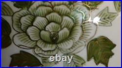 Antique Chinese Porcelain Gren-gold Painted Flowers Vase