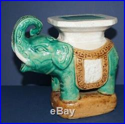 Antique Ching Old Character DOUBLE MARK Shiwan Porcelain Elephant