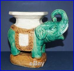 Antique Ching Old Character DOUBLE MARK Shiwan Porcelain Elephant
