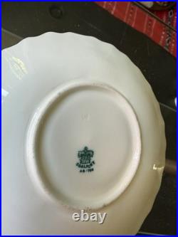 Antique Coalport Porcelain china Rococco tea cup saucer c1885 gold white museum
