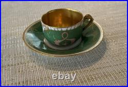 Antique DRESDEN Demitasse Cup & Saucer