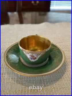 Antique DRESDEN Demitasse Cup & Saucer