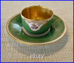 Antique DRESDEN Demitasse Cup & Saucer