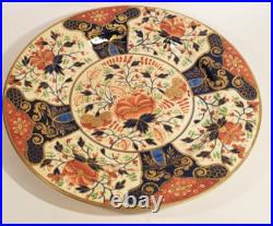 Antique Derby Queen's Pattern Imari Plate 10 inch Rich Gilding c. 1820 Plate A Antique Derby Queen's Pattern Imari Plate 10 inch Rich Gilding c. 1820 Plate A