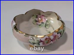 Antique Emily Chase Hand Painted China Floral Tea Set, Bavaria, Limoges, Gold