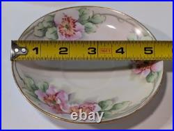 Antique Emily Chase Hand Painted China Floral Tea Set, Bavaria, Limoges, Gold