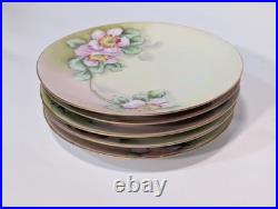 Antique Emily Chase Hand Painted China Floral Tea Set, Bavaria, Limoges, Gold