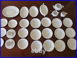 Antique Florence Cook Penna China Company white & gold porcelain dishes 30 piece