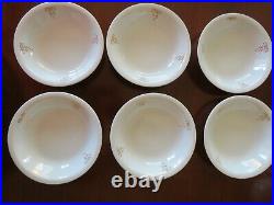 Antique Florence Cook, Penna China Company white with gold porcelain dishes set 30