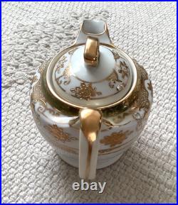 Antique GOLD-ENCRUSTED Noritake Gold & White Creamer with Lid, MINT