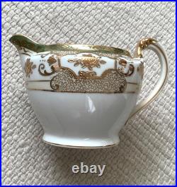 Antique GOLD-ENCRUSTED Noritake Gold & White Creamer with Lid, MINT