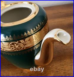 Antique Green Gold Encrusted Tea Set 21 pc 1920s RW Wachter Haviland Bavaria VG+