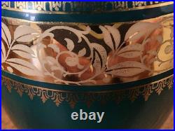 Antique Green Gold Encrusted Tea Set 21 pc 1920s RW Wachter Haviland Bavaria VG+