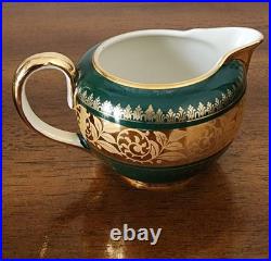 Antique Green Gold Encrusted Tea Set 21 pc 1920s RW Wachter Haviland Bavaria VG+
