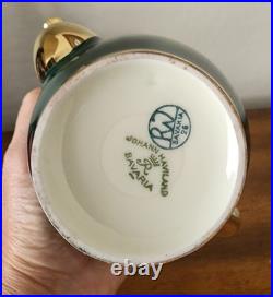 Antique Green Gold Encrusted Tea Set 21 pc 1920s RW Wachter Haviland Bavaria VG+