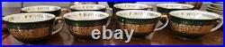 Antique Green Gold Encrusted Tea Set 21 pc 1920s RW Wachter Haviland Bavaria VG+