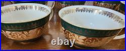 Antique Green Gold Encrusted Tea Set 21 pc 1920s RW Wachter Haviland Bavaria VG+