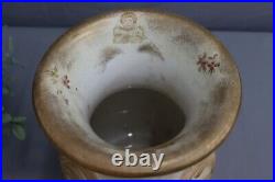 Antique Hand painted China Vase Cherubs Collectible Porcelain Gold Gilded Vase