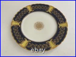 Antique Haviland Limoges France Porcelain Plate Cobalt & Gold Dec. With Snowflake