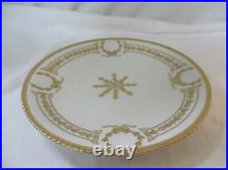 Antique Hohenzollern H & Co Germany White & Gold Salad Plate Set Of 8