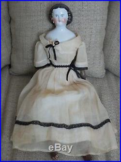 Antique Kestner China Head Doll 26 Mary Todd Lincoln Golden Snood Civil War Era