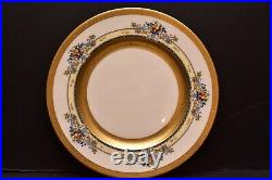 Antique Lenox China Dinner Plates SET of 6 GOLD ENCRUSTED Raised Fuite Urns X83