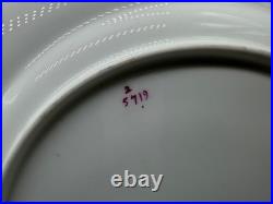 Antique Likely English Porcelain Plate Red & Gold Painted Landscape & Castle Dec