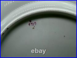 Antique Likely English Porcelain Plate Red & Gold Painted Mountain Landscape Dec