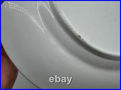 Antique Likely English Porcelain Plate Red & Gold Painted Mountain Landscape Dec