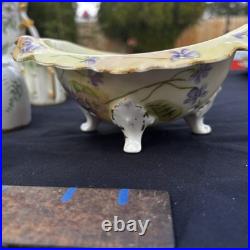 Antique Limoges Hand-Painted Porcelain Coffee Service Gold Gilt France