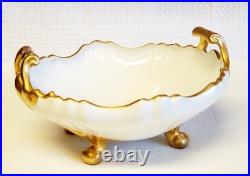 Antique Limoges Roman Gold Porcelain Jardinière / Centerpiece Rococo Revival