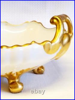 Antique Limoges Roman Gold Porcelain Jardinière / Centerpiece Rococo Revival Antique Limoges Roman Gold Porcelain Jardinière / Centerpiece Rococo Revival
