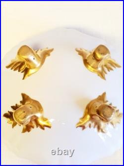 Antique Limoges Roman Gold Porcelain Jardinière / Centerpiece Rococo Revival