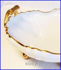 Antique Limoges Roman Gold Porcelain Jardinière / Centerpiece Rococo Revival