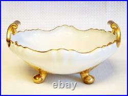 Antique Limoges Roman Gold Porcelain Jardinière / Centerpiece Rococo Revival