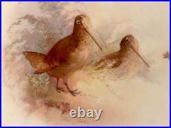 Antique Limoges Sand Piper Plate with Gold Paste
