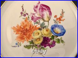 Antique Meissen Display or Service Plate, Floral