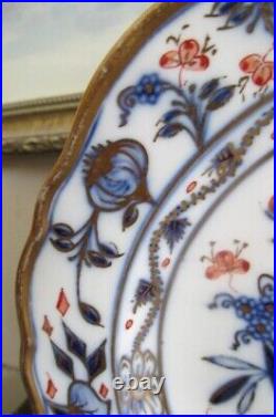 Antique Meissen Germany Blue Onion Red Gold 9 Plate