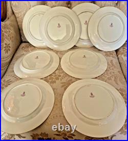Antique Minton 8 Piece Raised Gold Encrusted Place Setting 9 Dinner Plate Lot