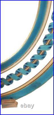 Antique Minton Celeste Blue Ribbon & Gilded 10 Inch Plate c. 1810