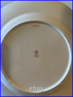Antique Minton Ovington Bros Gilt Gold Rim Dinner Set 4 Plates Porcelain 9.75